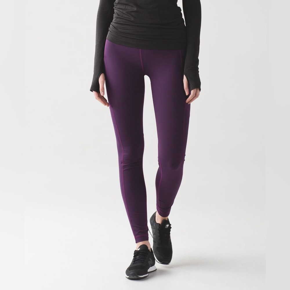 Lululemon Speed Tight V Darkest Magenta Size 4‎